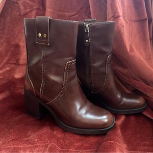 INC International Concepts Dark Brown Heeled Boots